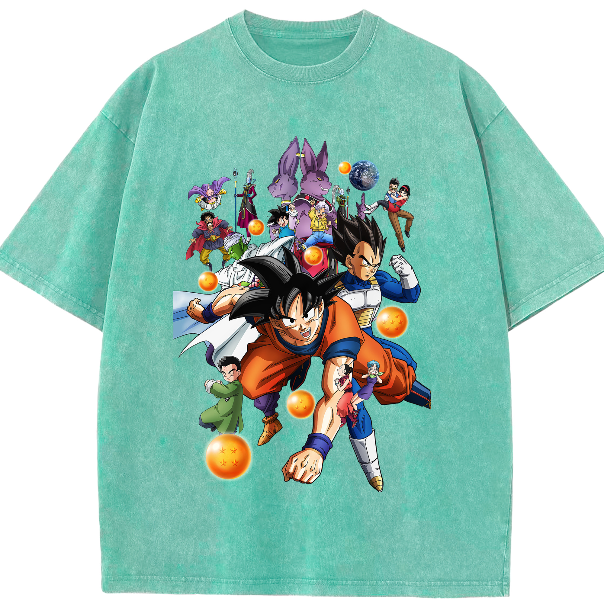（画像用） ドラゴンボール DRAGON BALL 綿100% ヴィンテージ風 半袖Tシャツ（フロントプリント）